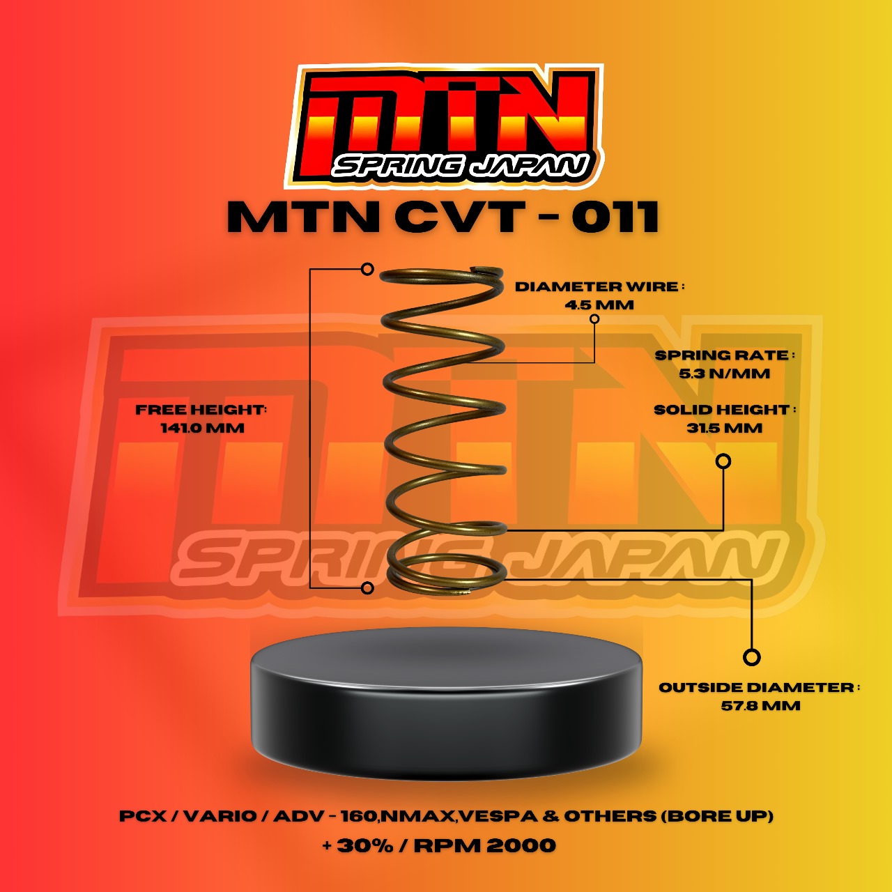 CVT - 011 ( +30℅ / Rpm 2000 )