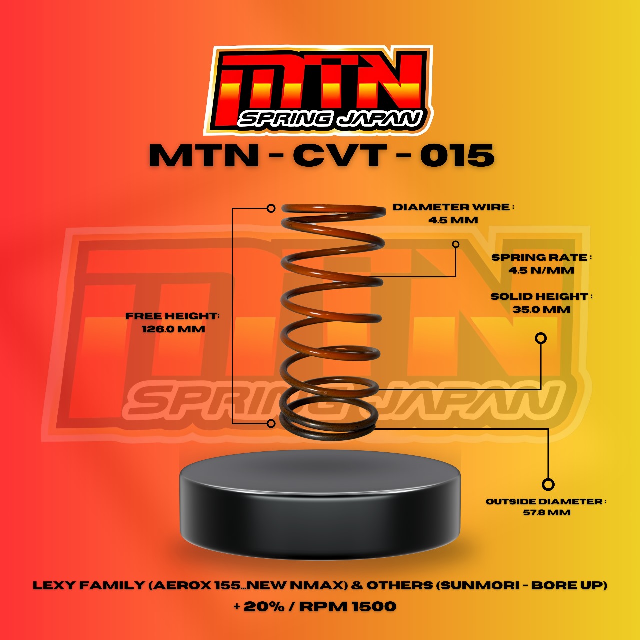 CVT - 015 ( +30% / Rpm 2000 )